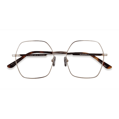 Unisex s geometric Gold Titanium Prescription eyeglasses - Eyebuydirect s Elixir