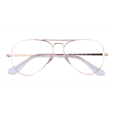 Unisex s aviator Rose Gold Metal Prescription eyeglasses - Eyebuydirect s Ray-Ban Aviator Metal II