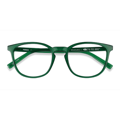 Unisex s square Green Plastic Prescription eyeglasses - Eyebuydirect s Persea