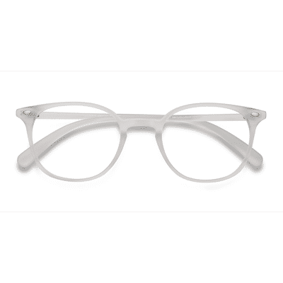 Unisex s round Matte Clear Plastic Prescription eyeglasses - Eyebuydirect s Hubris