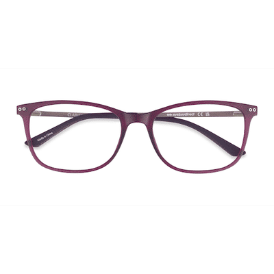 Female s rectangle Purple Plastic, Metal Prescription eyeglasses - Eyebuydirect s Clarity