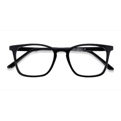 Unisex s rectangle Black Acetate Prescription eyeglasses - Eyebuydirect s Phoenix