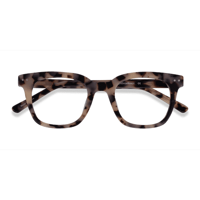 Unisex s square Ivory Tortoise Acetate Prescription eyeglasses - Eyebuydirect s Romy