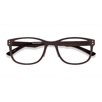 Unisex s rectangle Wood Mixed Wood Prescription eyeglasses - Eyebuydirect s Earth
