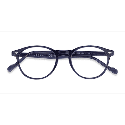 Unisex s oval Transparent Blue Acetate Prescription eyeglasses - Eyebuydirect s Vogue Eyewear VO5326
