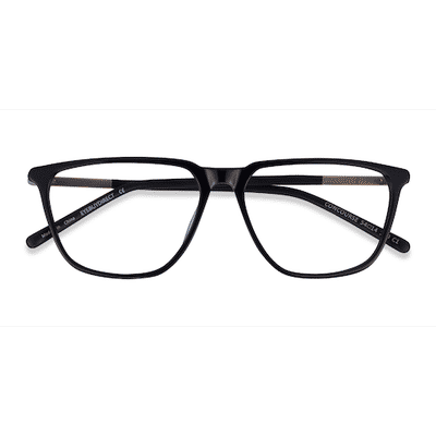 Male s square Black Gold Acetate,Metal Prescription eyeglasses - Eyebuydirect s Concourse