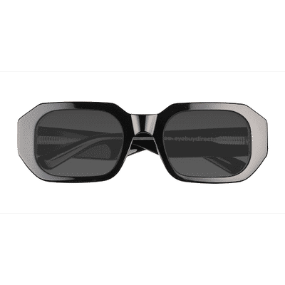 Unisex s rectangle Black Crystal Acetate,Eco Friendly Prescription sunglasses - Eyebuydirect s Lilia