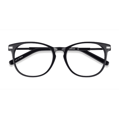 Unisex s round Black Acetate, Metal Prescription eyeglasses - Eyebuydirect s Decadence