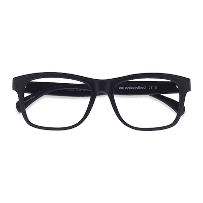 Unisex s rectangle Matte Black Plastic Prescription eyeglasses - Eyebuydirect s Gamble