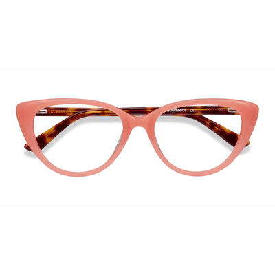 Female s horn Coral & Tortoise Acetate Prescription eyeglasses - Eyebuydirect s Anastasia
