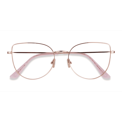 Female s horn Rose Gold Titanium Prescription eyeglasses - Eyebuydirect s Imani