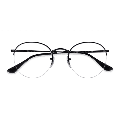 Unisex s round Black Metal Prescription eyeglasses - Eyebuydirect s Ray-Ban RB3947V