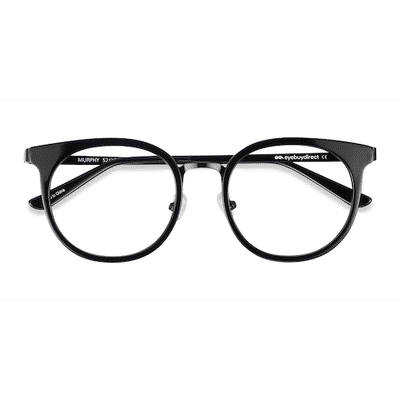 Unisex s round Black Acetate, Metal Prescription eyeglasses - Eyebuydirect s Murphy