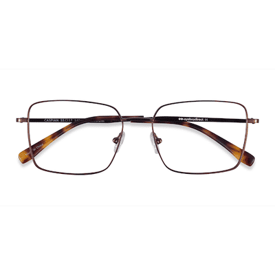 Male s rectangle Coffee Titanium Prescription eyeglasses - Eyebuydirect s Caspian