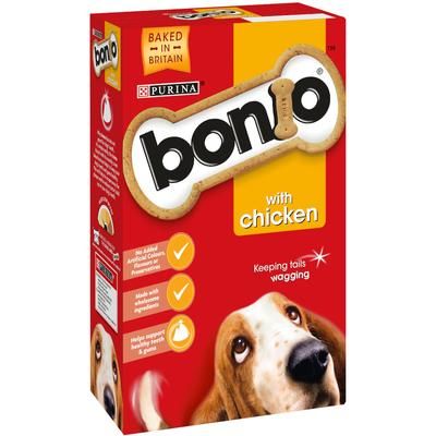 2x1.2kg Bonio Chicken Dog Biscuits