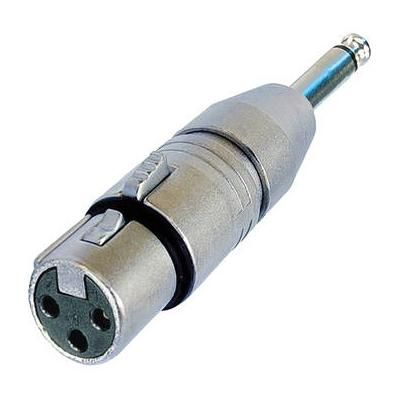 Neutrik 3-Pole XLR Female to Mono 1/4" Male Adapter (Tip, Sleeve Contact) NA2FP