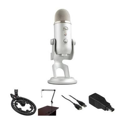 Blue Yeti USB Condenser Microphone Broadcast Kit with Shockmount, Broadcast Arm, 988-000103