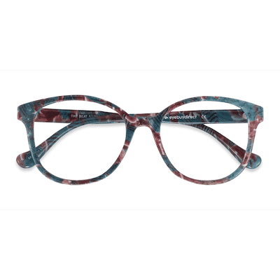 Female s square Floral Plastic Prescription eyeglasses - Eyebuydirect s The Beat