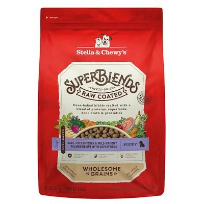 SuperBlends Raw Coated Wholesome Grains Cage-Free Chicken & Wild-Caught Salmon Recipe Dry Puppy Food, 21 lbs.