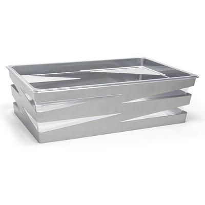Front of the House BHO090SII20 Rectangular Ice Housing / Pan Set - 20 3/4" x 12 3/4" x 6", Stainless Steel