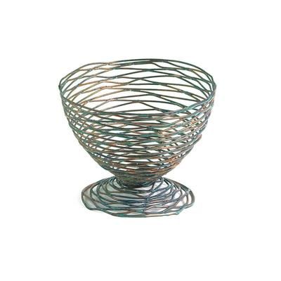 Front of the House TBB008PTI92 8" Round Wireware Basket - Iron, Patina, Multi-Colored, Case of 6