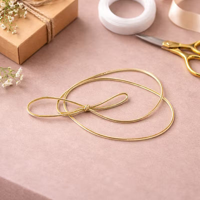 Metallic Gold Stretch Loops 14" 50 pack