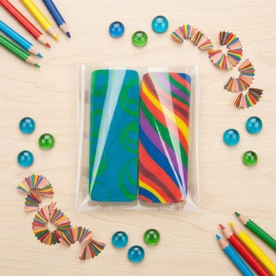Crystal Clear Bag Packaging with Open Top For Small Cards Gifts and Crafts Bag Size: 2" x 2 1/8" 100 Bags Crystal Clear Bags