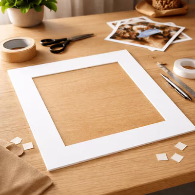 Single Mats, Bright White 11" x 14" Outer Cut, 8 1/8" x 10 5/8" Inner Cut 10 Pack