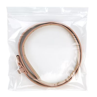 Crystal Clear Zip Bags, 2 mil Round Hang Hole 8" x 8" 100 pack