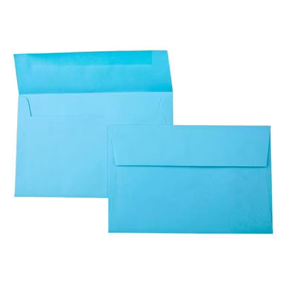 A1 5 1/8" x 3 5/8" Astrobright Envelope Sky Blue 50 Pieces E5307