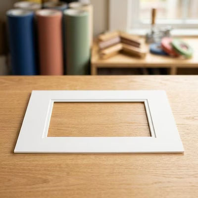 Double Mats, White/White 8" x 10" Outer Cut, 4 5/8" x 6 5/8" Inner Cut 10 Pack