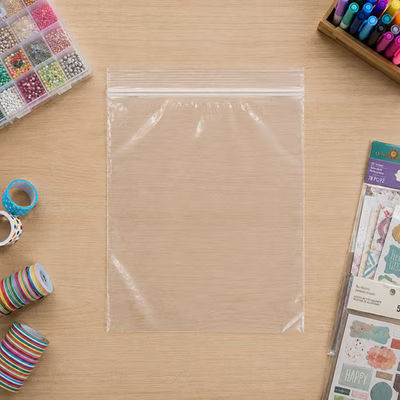 LDPE Clear Zip Bags, 4 mil 13" x 15" 100 pack