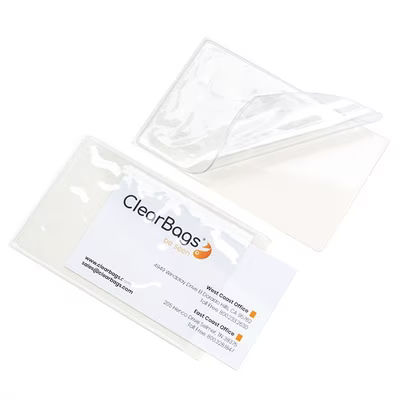 Adhesive-Back Business Card Holders 2 5/16" x 3 1/2" 10 pack