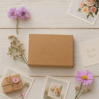 Kraft Paper Box Bottom 3 3/4" x 5/8" x 5 3/8" 25 pack