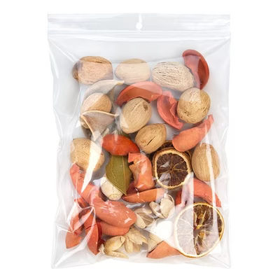 Crystal Clear Zip Bags, 2 mil Round Hang Hole 7" x 9" 100 pack