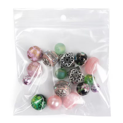 LDPE Zip Top Bag, 2 mil Round Hang Hole 4" x 4" 100 pack