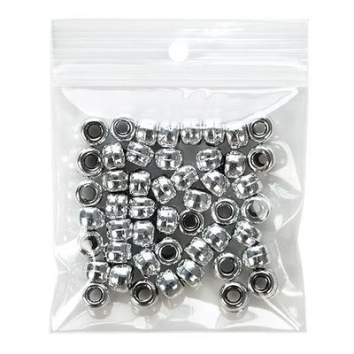 Crystal Clear Zip Bags + Round Hang Hole 3" x 3" 100 pack