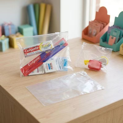 14x10 Extra Large Sliding Zip Top Resealable Bags - Great for Traveling & Airport Security for Toiletries Size: 14" x 10" 100 Bags