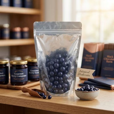 Best Food Safe Zipper Pouch Bags Holds 6 oz. to 11 oz. - Silver with Clear Front Size: 5 7/8" x 3 1/2" x 9 1/8" 100 Bags Pouches