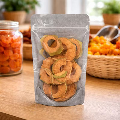 Medium Black Rice Paper Stand Up Zip Pouch Product Bags w/ Clear Front - 4 ounces Size: 5 1/8" x 3 1/8" x 8 1/8" 100 Bags Pouches