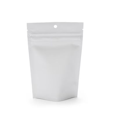 Smell Proof Bags Matte White Child Resistant Pouch Bags 4" x 2 1/2" x 6" 100 Pieces