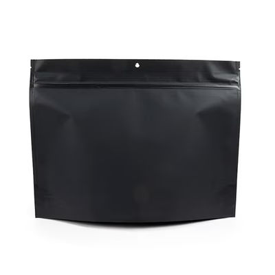 Matte Black Child Resistant Pouch Bags 12" x 4" x 9" 100 pack