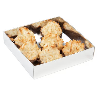 Shimmer Silver Paper Box Bottom 4 1/8" x 1" x 4 1/4" 25 pack