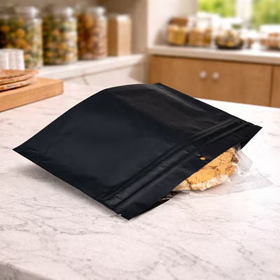 Matte Black Child Resistant Pouch Bags 9" x 2 7/16" x 6" 100 pack