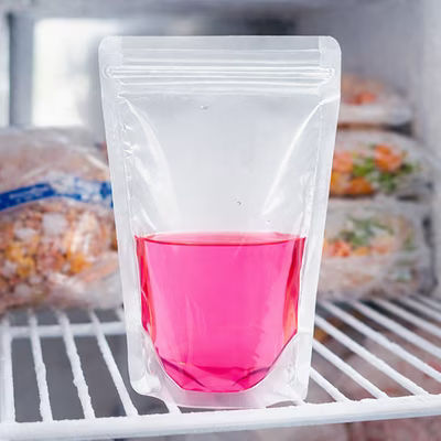 Stand Up Pouches for Freezer and Liquid 25 Pack 5 1/8" x 3 1/8" x 8 1/8" ClearBags