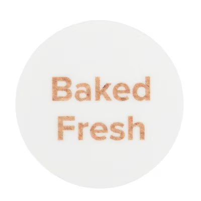 Round Printed Labels Baked Fresh 1" Round 1 pack