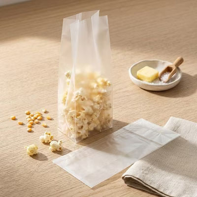 Frosted Flat Bottom Gusset Bags w/ Paper Insert|5? x 3? x 12? 100 pack |FFGPB1