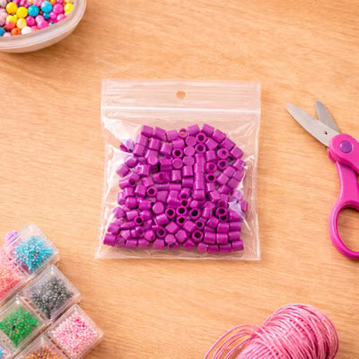 Crystal Clear Polyethylene Zipper Bags 3" x 3" 100 Pack CEZC33