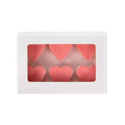 White Kraft Artisan Candy Box Set, Heart Insert 2 3/4" x 13/16" x 4 1/16" 25 pack