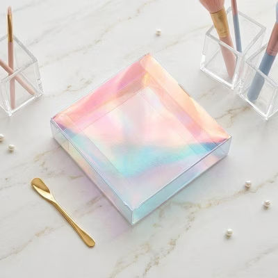 Iridescent Soft Folding Boxes 4 1/8" x 1" x 4 1/16" 25 pack